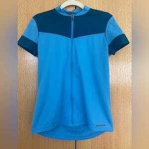 Patagonia crank craft cycling jersey - women’s XS - blue